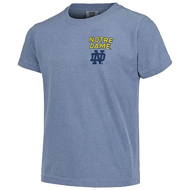 Youth Blue Notre Dame Fighting Irish Hyperlocal Comfort Colors T-Shirt