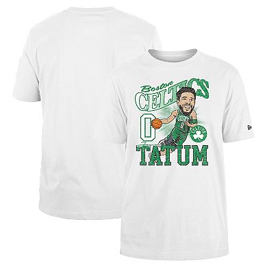 Men's New Era Jayson Tatum White Boston Celtics Caricature Player T-Shirt