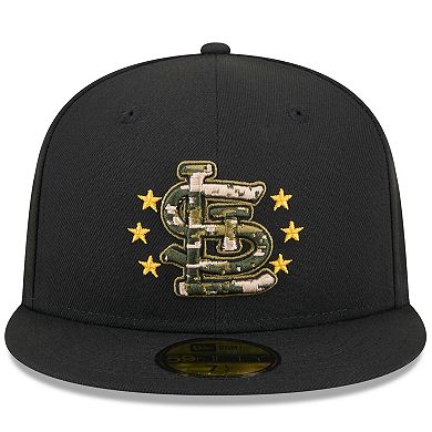 Men's New Era  Black St. Louis Cardinals 2024 Armed Forces Day On-Field 59FIFTY Fitted Hat