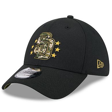 Men's New Era  Black San Diego Padres 2024 Armed Forces Day 39THIRTY Flex Hat