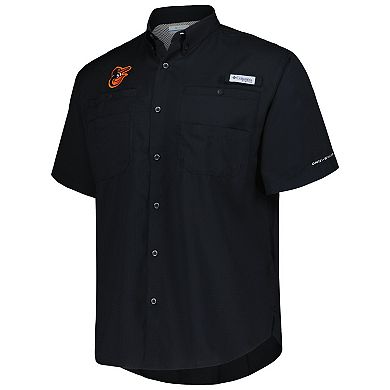 Men's Columbia Black Baltimore Orioles Tamiami Omni-Shade Button-Down Shirt