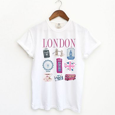 London Travel Chart Garment Dyed Tees