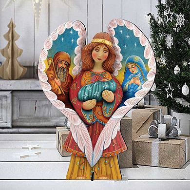 Holy Family Angel Outdoor Decor By G. Debrekht
