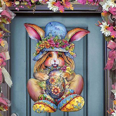Easter Bunny Girl Holiday Door Decor By G. Debrekht