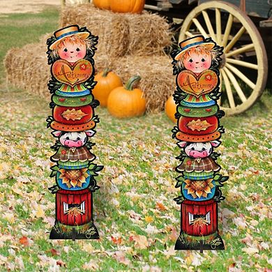 For The Love Of Autumn Walkway Greeters Outdoor Set Of 2