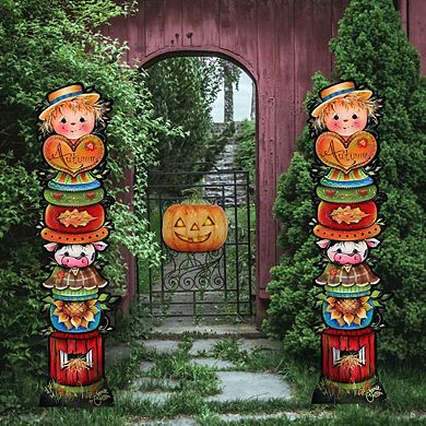 For The Love Of Autumn Walkway Greeters Outdoor Set Of 2