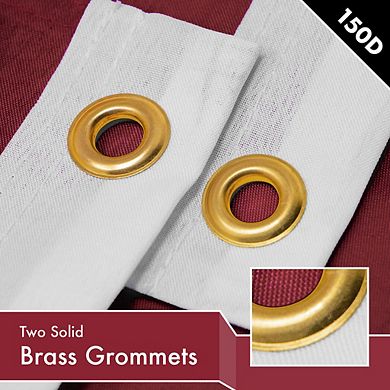 G128 Solid Printed 150d Polyester Brass Grommets Flag