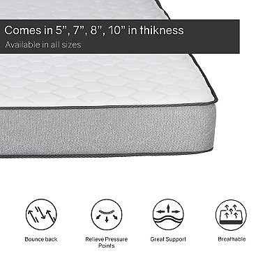 Continental Sleep, 5" Medium Firm High Density Foam Mattress, Cooler Sleep
