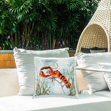 Stupell Home Decor Lobster Swimming Underwater Indoor/Outdoor Throw Pillow