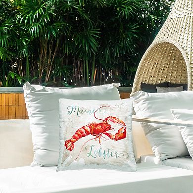 Stupell Home Decor Modern Maine Lobster Indoor/Outdoor Throw Pillow