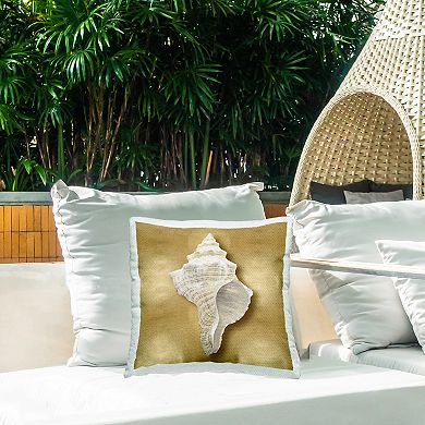 Stupell Home Decor Conch Shell on Glam Indoor/Outdoor Throw Pillow