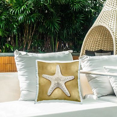 Stupell Home Decor Starfish on Glam Indoor/Outdoor Throw Pillow