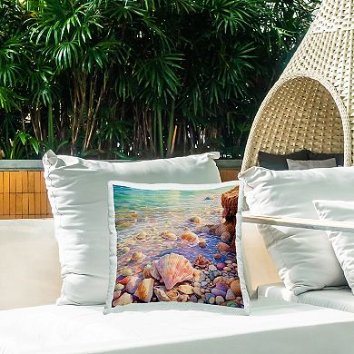 Stupell Home Decor Shells in Shallow Shore Indoor/Outdoor Throw Pillow