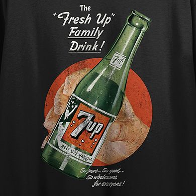 Juniors' 7UP The "Fresh Up" Family Drink Retro Flowy Graphic Tee