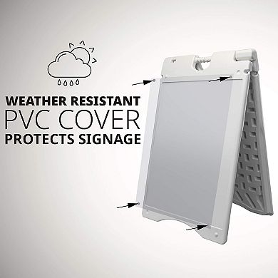 Jumbl A Frame Sandwich Board  22 X 28” Display Sidewalk Sign With Pvc Sign Protector