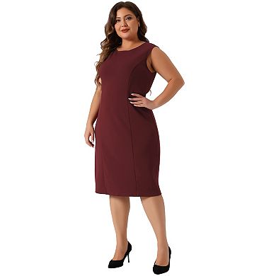 Women's Plus Size Two Piece Outfits Blazer Jacket And Sleeveless Dress Suit Sets