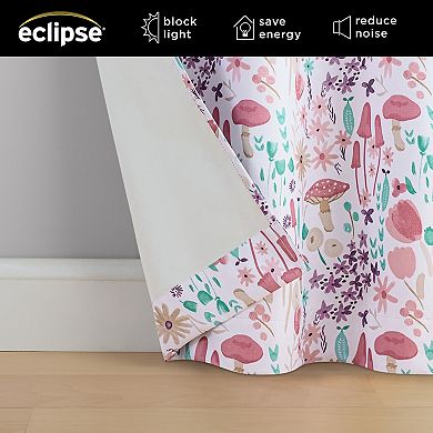 eclipse Kids 100% Blackout Mushroom Printed 1 Window Curtain Panel