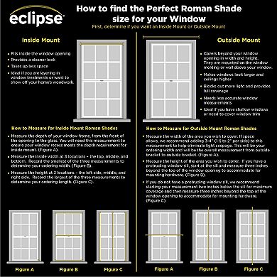 eclipse 100% Blackout Faux Silk Cordless Roman Shade