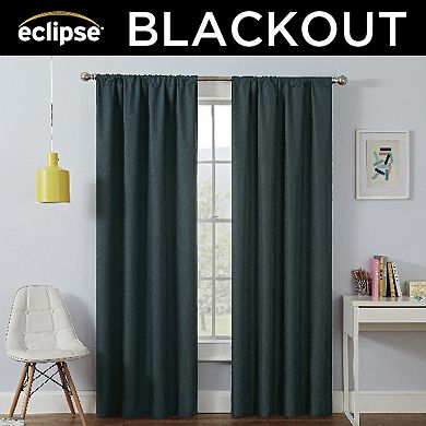 eclipse Kendall Modern Teal Blackout 1 Window Curtain Panel