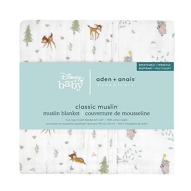 Disney's Bambi or Dumbo Cotton Muslin Reversible Blanket by aden + anais