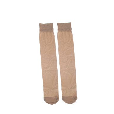 Women Knee High Reinforced Toe 10 Pairs Sheer Silky Stockings