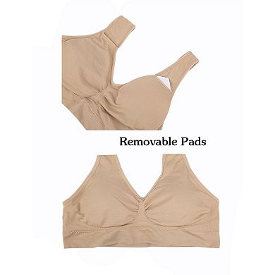 Women's Removable Pads Wirefree Sleep Vest Tops Bra