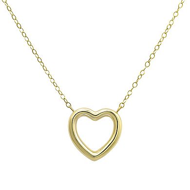 Taylor Grace 10k Gold Open Heart "Mama" Necklace