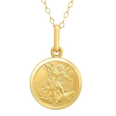 Forever 14k 14k Gold St. Michael Pendant Necklace