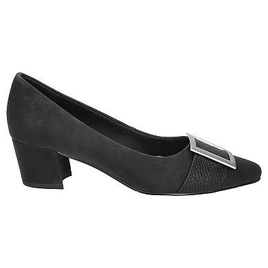 Easy Street Women's Cider Faux Snake Detailed Top Buckle Pumps