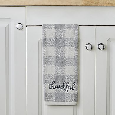 SKL Home Thankful Plaid 2-Piece Hand Towel Set