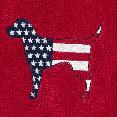 SKL Home Red White Blue Hound 2-Piece Hand Towel Set