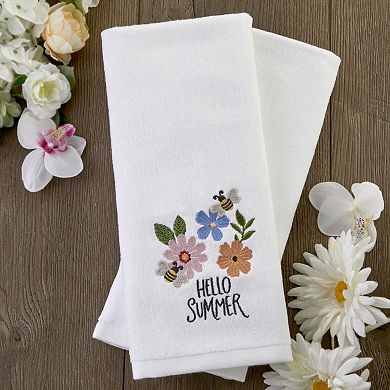 SKL Home Hello Summer 2-Piece Hand Towel Set