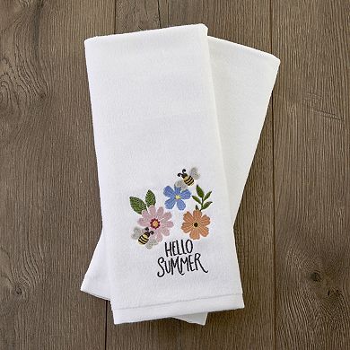 SKL Home Hello Summer 2-Piece Hand Towel Set
