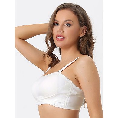 Women's Strapless Bras Wirefree Adjustable Straps Push-up Removable Pads Bralette
