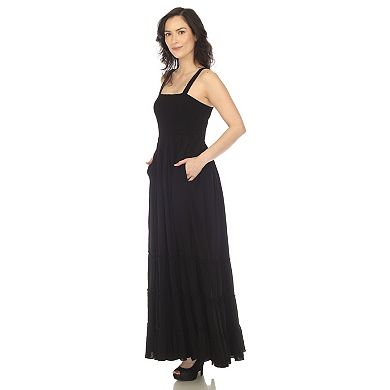 Women's Smocked Ruffle Maxi Dress