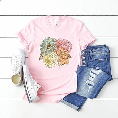Colorful Flower Bouquet Short Sleeve Graphic Tee