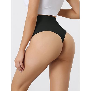 Women's High-waisted Briefs Invisible Thong Stretchy Knickers Comfortable Underwear