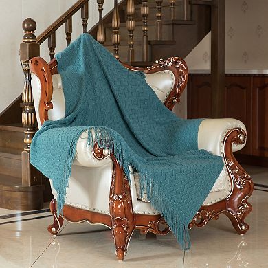 Decorative Throw Blanket, Lightweight, Breathable, All-season, Ideal For Lounging, Gifting