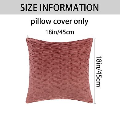 2 Pcs Throw Pillow Covers Luxury Textured Pillowcases Soft Cozy Cushion For Couch