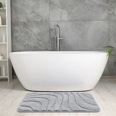 Non Slip Bath Mat Bathroom Rug Absorbent Washable Microfiber For Shower Room Floor