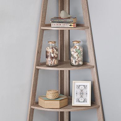 Five Tier Corner Ladder Display Bookshelf