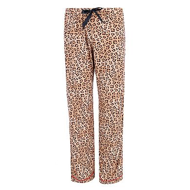 Women's Plus Size Leopard Pajama Set