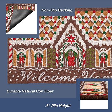 Liora Manne Natura Gingerbread House Welcome Outdoor Mat