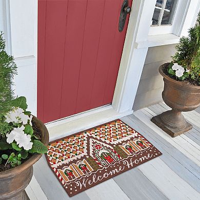 Liora Manne Natura Gingerbread House Welcome Outdoor Mat