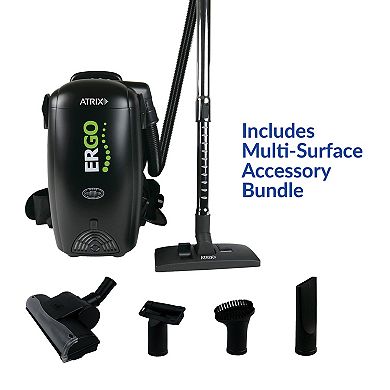 Atrix Commercial 8-qt. Ergo Backpack Vacuum & Blower with Multi-surface Accessory Bundle