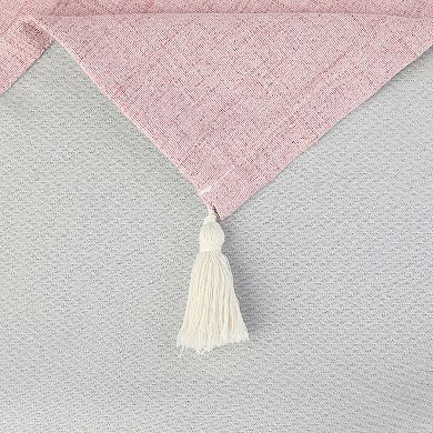 Tassels Wrinkle-resistant Washable Cotton Linen Tablecloth 1 Pc 52" X 79"