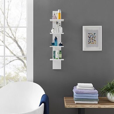 Arica Utility Column 4-tier Spine Wall Shelves
