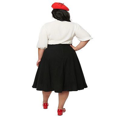 Unique Vintage Plus Size Soda Shop Swing Skirt