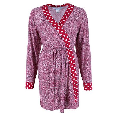 Women's Polka Dot Gown And Paisley Robe Sleep Set