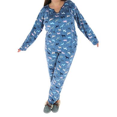 Women's Dog Print Pajama Jogger Set